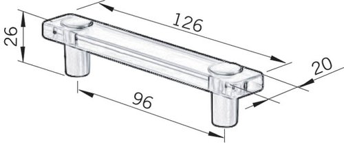 12368 - úchytka rozteč 96mm plast