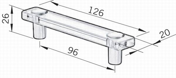 12369 - Úchytka rozteč 96mm plast