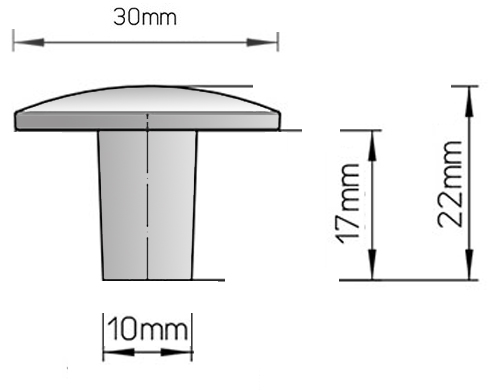 12488 - knopka 30mm - chrom