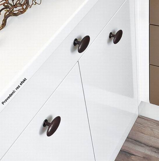 12896 - Kovová knopka 64x36mm/ antracit