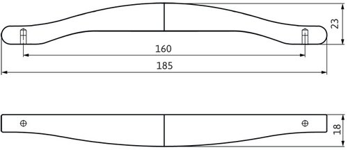 14232 - Úchytka 160mm / ušlechtilá ocel efekt
