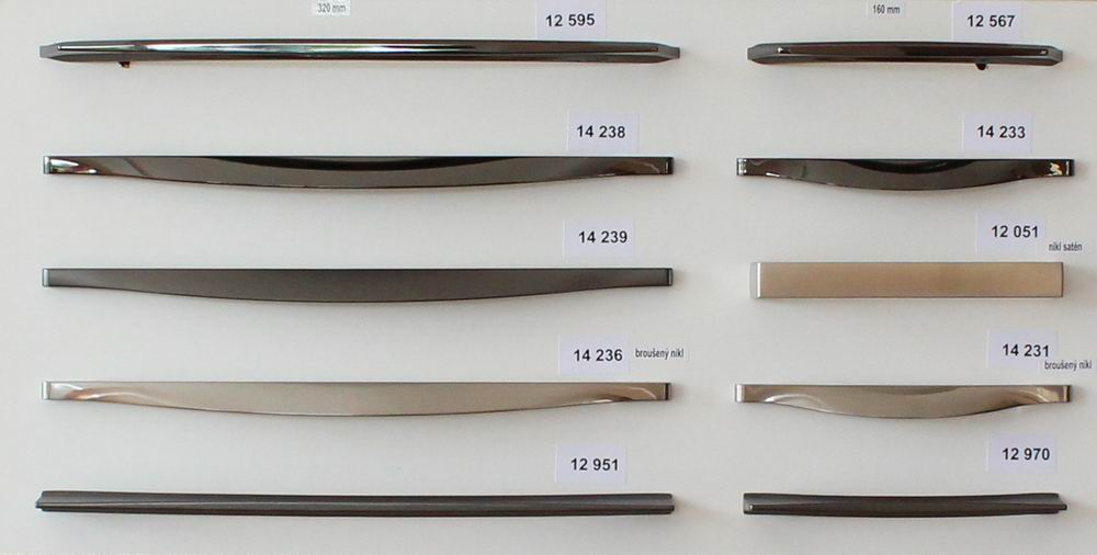 14236 - úchytka 320mm, nikl jemně broušený