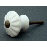 31000 - knopka bílá 30mm, porcelán se šroubem