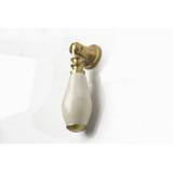 31004 - úchytka visací /bílý zlatý 45mm porcelán