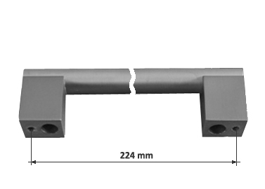 63493 - PORTA úchytka 224mm broušený nikl