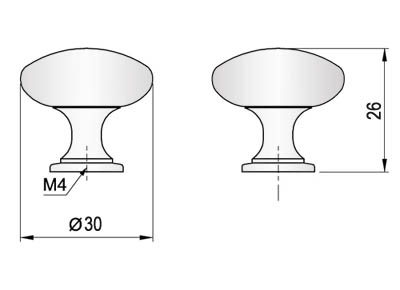 63551 - RADAN 30 knopek chrom