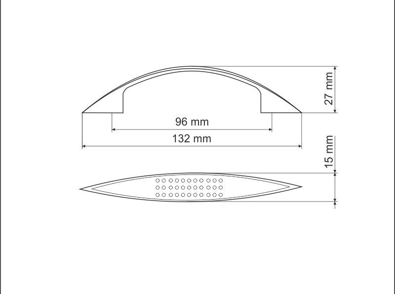 770077 - úchytka rozteč 96mm / staromosaz