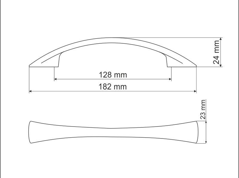 770086 - úchytka rozteč 128mm / Broušený nikl