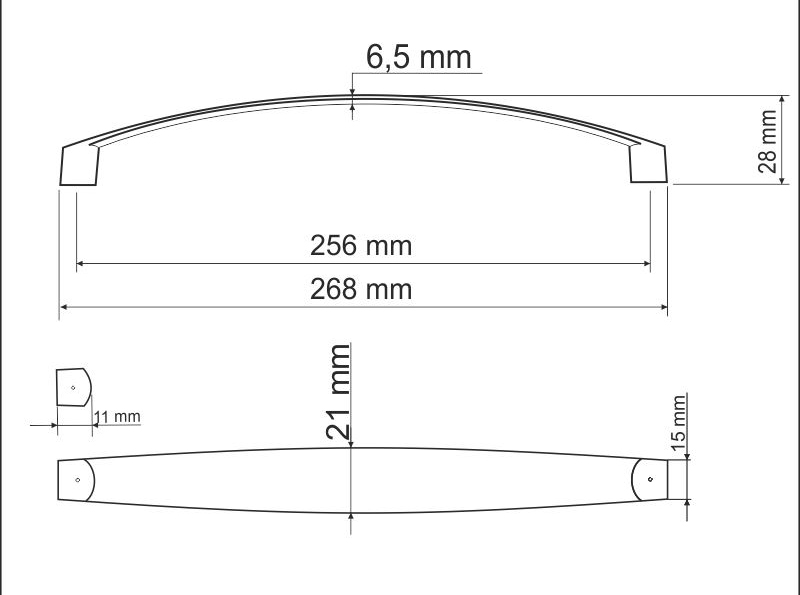 770090 - úchytka rozteč 256mm / chrom lesklý