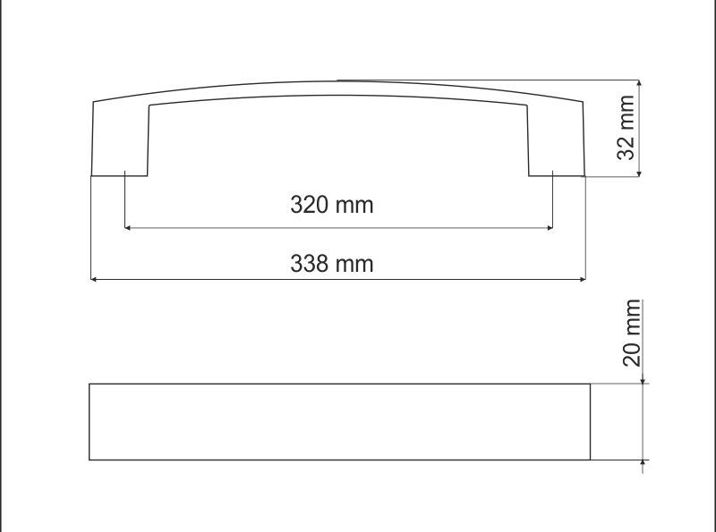 770137 - úchytka rozteč 320mm / Broušený nikl