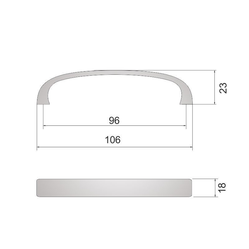 770291  - úchytka rozteč 96mm  / Satén nikl
