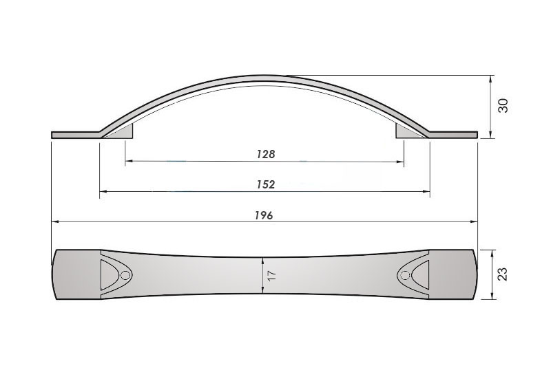 770368 - úchytka 128mm / matný nikl