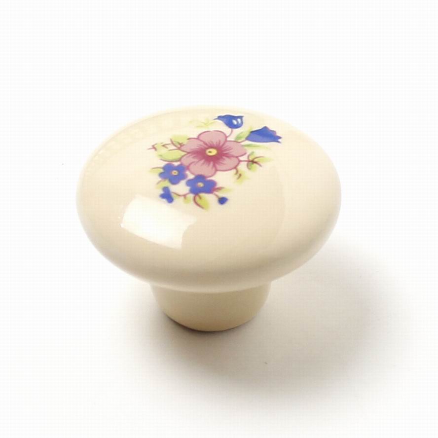 81016 - knopka bar.kytička pr.38mm, porcelán