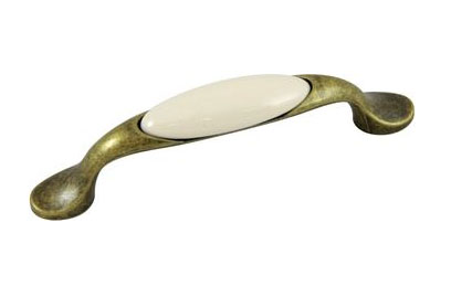 81022 - úchytka 96mm, porcelán/slon.kost
