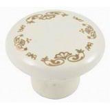 81035 - knopka 38mm porc.slon. kost/zlatý ornament