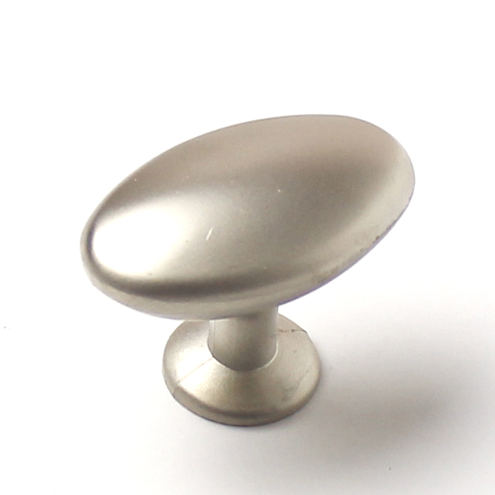 91021 - Knopka kovová ovál 34x22mm, satén nikl