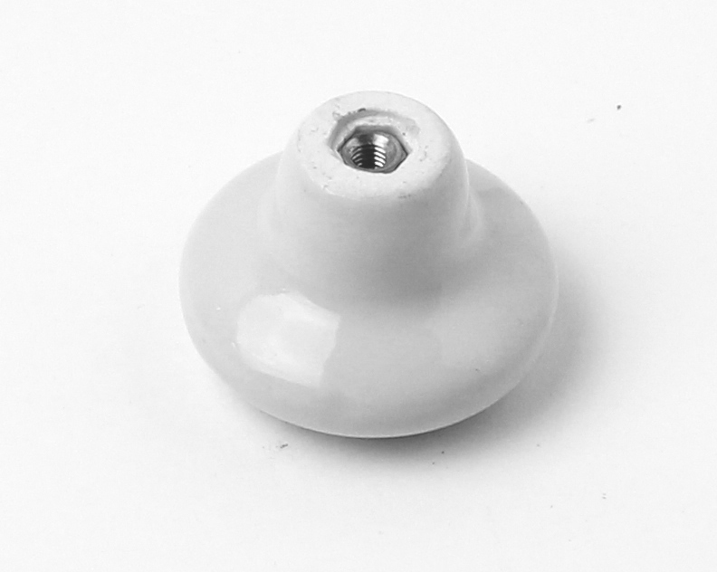 91028 - Knopka porcelán bílý, 38mm, podzim
