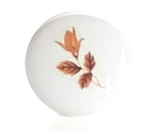 91028 - Knopka porcelán bílý, 38mm, podzim