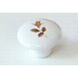 91028 - Knopka porcelán bílý, 38mm, podzim