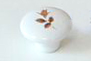 91028 - Knopka porcelán bílý, 38mm, podzim