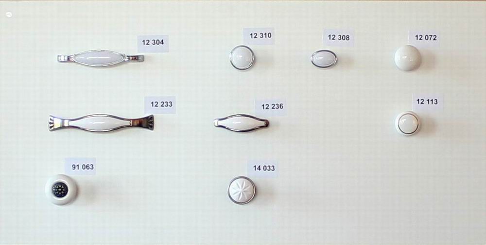 91063 - Knopka rustikální starostříbro/bílý porcelán