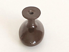 Knopka kovová ovál 34x22mm, hnědá
