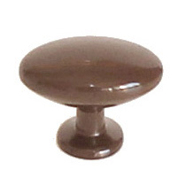Knopka kovová ovál 34x22mm, hnědá