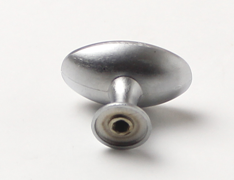 knopka kovová ovál 34x22mm, satén chrom