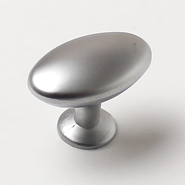 knopka kovová ovál 34x22mm, satén chrom