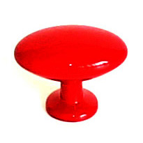 knopka kovová ovál 34x22mm, červená