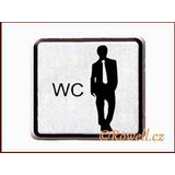 99198 - NO cedulka stříbr.  =WC muži=
