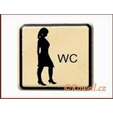 99227 - NO cedulka zlatá =WC dámy=