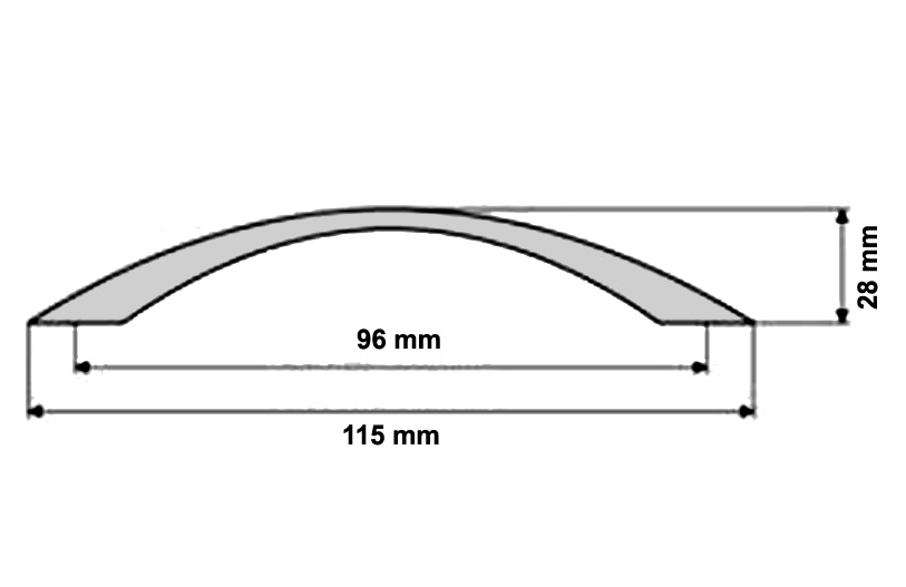 99478 - UO2. úchytka 96mm chrom lesklý