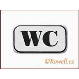 99597 - NWC  Štítek WC 70x40m stříbrný